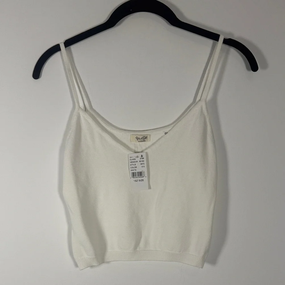 NWT John Galt Cropped White Camisole Top - Picture 4 of 6